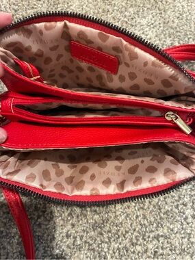 Kedzie Red Multi-Compartment Crossbody accordion Wallet bag